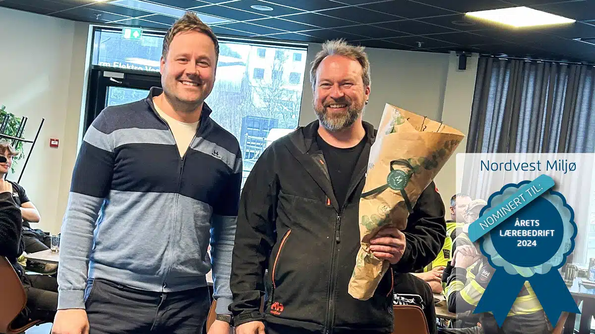Nordvest Miljø er nominert til årets lærebedrift. 2